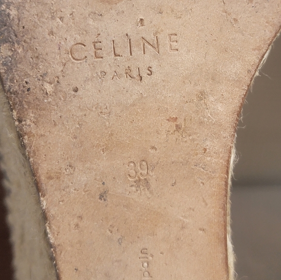 Céline Phoebe Philo Leather Espadrille Wedges size 39 - Picture 13 of 16